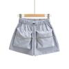 2024 Europeu e americano verão novo grande bolso workwear shorts cordão duplo bolso workwear saia quente meninas sexy shorts