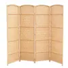 Biombo Plegable Tejido Bambú Tejido Hecho a Mano Divisor de Sala de Estar Biombo Plegable de Entrada Interior Estilo Antiguo Pantalla Móvil Libremente No