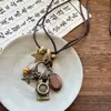 Colar vintage estilo boêmio para mulheres, nova corrente longa chinesa exótica retrô de alta qualidade para suéter, acessório atacado