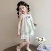 Conjunto de Chaleco para Niña Ropa de Verano 2026 Nuevo Estilo Ropa de Shorts para Bebé Niña Conjunto de Dos Piezas de Moda para Niños