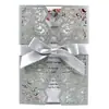 Tarjeta de felicitación de boda europea de Amazon corte láser patrón europeo rosa claro invitación festiva venta al por mayor Shenzhen
