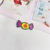 Ilustración lineal pintada a mano oso infantil flor color colgante lindo DIY Joyería hecha a mano aretes accesorios material