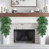 Pino plano colgante de Navidad transfronterizo de Amazon, vegetación artificial para decoración de chimenea, marco de puerta y barandilla de escalera