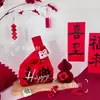 Bolsa de la Fortuna de Año Nuevo Bolsa Roja de la Suerte Bolso Tejido Nuevo Bolso Rojo de Año Nuevo para Mujer Bolsa de Regalo para Fiesta Anual Bolso al por Mayor