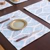 Mantel de Tela para Mesa de Comedor Izumaki Rhyme Estilo Japonés con Estampado de Rayas y Viento, Cuadrado de Doble Capa, Aislante Térmico, Decoración