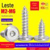 Parafusos Autoatarraxantes Hexagonais Invertidos de Cabeça Chata Aço Inoxidável 304 Peças Padrão Não Magnético Parafusos Autoatarraxantes de Rosca Grossa M2M3M4M6