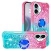 Adecuado para Funda de Teléfono con Hebilla de Anillo Iphone17E, Funda Protectora 17Air Color Degradado Anti-Caídas con Correa Cruzada, Correa para el Hombro