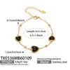 Set de Pendientes, Collar y Pulsera con Piedras de Cristal en Forma de Corazón, Estilo Nuevo Europeo y Americano, con Cadena de Acero Inoxidable Chapada en Oro de 18 Quilates
