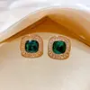 Pendientes Cuadrados Trapezoidales de Zirconia Exquisitos de Alta Gama 2026K9, Pendientes Versátiles de Lujo Ligero para el Día a Día