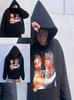 Amazon Ins Otoño e Invierno Nuevo Transfronterizo Europeo y Americano Holgado Hip-Hop Elegante para Hombre y Mujer Sudaderas con Cremallera y Capucha Estampadas