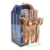 Conjunto de Talheres de Aço Inoxidável Amazon 24 Peças para Mesa Ocidental Faca de Bife Garfo Colher Caixa de Presente Talheres Transfronteiriços suit