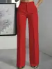 Pantalones de traje rectos sencillos con cintura alta y caída, transfronterizos europeos y americanos, nuevos para mujer 2026, para mujer