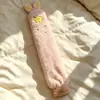 Bolsa de agua caliente larga para llenar con agua tibia, calentador de manos para niña, almohadilla térmica para el estómago, pies calientes, cubierta de tela de felpa larga linda, segura