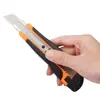 Cuchillo de utilidad con hoja negra antideslizante recubierta de goma, Cuchillo para papel tapiz engrosado, Cuchillo grande duradero multifuncional para abrir paquetes