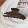 Pinzas para el pelo minimalistas de estilo coreano a cuadros y lunares, pasadores de pelo rayados elegantes y sofisticados, accesorios para el pelo para la parte trasera de la cabeza, pinzas de tiburón para mujer