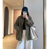 Chaqueta Corta con Capucha y Cremallera de Tencel y Algodón de Alta Calidad para Otoño, Diseño que Estiliza la Silueta para Mujer