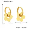 Rueda de la fortuna personalidad niche temperamento pendientes versátiles moda pendientes de lujo acero inoxidable chapado en oro de 18k joyería mujer