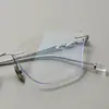 Gafas Graduadas Sin Montura para Mujer, Estilo Minimalista, Aspecto Natural, Bloqueo de Luz Azul, Armazón de Titanio Puro Ultraligero, Lente Único, Outlet de Fábrica