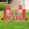 Decoración de Señal de Mina en Forma de Corazón Rojo del Día de San Valentín Globos de Jardín Fiesta Festiva Señal para Jardín del Día de San Valentín