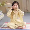 Pijama de Niña con Oso de Dibujos Animados 2026 Nuevo Conjunto de Ropa para el Hogar de Manga Larga de Algodón Puro para Niñas de Escuela Secundaria