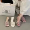 Sandalias de Tacón Aguja con Lazo Estacional French First Encounter para Mujer, Sandalias de Tira de Encaje de Tacón Medio Estilo Nuevo Verano 2026