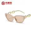 Nuevas Gafas de Sol de Cadena Ojo de Gato Moda 2024 Transfronterizas Europeas y Americanas Tendencia de Personalidad Gafas de Sol para Mujer
