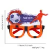 Gafas Temáticas de Fútbol del Mundial para EE. UU., Canadá y México Decoraciones para Fiestas Accesorios para Animar Accesorios para Fotos Marcos de Gafas de Fieltro
