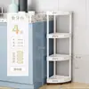 Estante de esquina para baño, organizador de ducha de pie, estante de almacenamiento multifuncional para el baño, estante triangular móvil