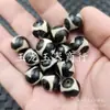 Contas Dzi Dente de Tigre Preto e Branco, Contas Soltas de Jade, Pulseira de Ágata Fosca, Colar, Contas Acessórios de Joalheria