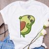 Mulheres Bonito Abacate Casal Amor Desenho Animado Frutas Roupas Estampadas Camiseta Feminina Estampada Top Roupas Doces