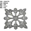 Accesorios de Hierro Forjado Accesorios de Arte de Aluminio Imitación Puerta de Hierro Flores Decorativas Placa Base Cuadrada Soldable Cabeza de Flor para Puerta Flor de Hierro Lámina de Hierro Flor