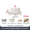 Oso de Invierno Capa Superior Piel de Vaca Cama Puff Estilo Crema Cama Grande Sencilla Lujo Ligero Cama de Cuero Nórdica Moderna Doble Cama Matrimonial