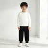 Sudadera de Algodón para Niños Ropa Infantil Primavera y Otoño 2025 Color Sólido Top de Manga Larga para Niñas Suéter para Niños