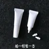 3 g/m pequena capacidade cosméticos tubo em branco embalagem de teste sub-embalagem creme para acne base pasta de dente garrafa plástica amostra