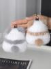 Pelo de Visón Imitación Lindo Colgante de Trasero de Panda Felpa Colgante para Mochila Llavero Colgante de Panda Rojo Colgante de Pareja