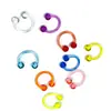 Atacado de Fábrica Transfronteiriço Argolas para Nariz Luminosas Transparente Multicor Haste Macia UV Argolas em Ferradura Joias para Piercing