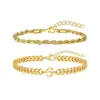 Joyería de Mano Más Vendida de Amazon, Pulsera de Cadena de Acero de Titanio Estilo Punk Hip-Hop Simple Transfronteriza, Joyería para Mujer