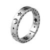 Anillo Abierto Personalizado de Moda Retro Luna Estrella Cara Sonriente Antigua para Mujer