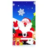 2026 Nova Cortina de Porta Banner de Natal Decoração de Fundo para Fotos ao Ar Livre com Papai Noel e Filhote