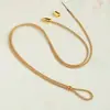 Tienda de Joyería de Cuerda Trenzada Mismo Estilo Cuerda de Joyería de Gama Alta Cordón para Collar Premium con Colgante Chapado en Oro Cordón Colgante Unisex