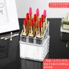 Caja de Almacenamiento Transparente Caja para Color de Labios Caja para Hisopos de Algodón Caja de Almacenamiento para Algodones Desmaquillantes Caja para Ligas para el Cabello Caja de Papelería Combinación Soporte para Labiales