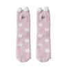 Meias de veludo coral femininas outono e inverno desenho animado boneca tridimensional bordada meias de dormir quentes espessadas meias femininas meias para chão de casa