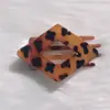 Grampo Bico de Pato Moda Francesa Estampa de Leopardo Terra Plana Rombus Grampo de Cabelo Feminino Transfronteiriço Parte de Trás da Cabeça Forte Fixação Grampo de Cabelo
