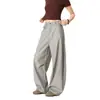 Pantalones casuales de rayas estilo retro americano old money para hombres y mujeres, con corte holgado y caída, versátiles y adelgazantes, adecuados para ir al trabajo, pantalones de pierna ancha a la moda