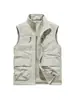 Chaleco Reversible de Otoño e Invierno para Hombre con Cuello Alto, Múltiples Bolsillos, Chaleco de Trabajo, Forro Polar para Exteriores, Engrosado, Chaleco Cálido 2606