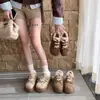 Versión de cuero suave~Zapatos Birkenstock para mujer, nuevo modelo invierno 2026, zapatos Birkenstock de felpa, zapatos cálidos de algodón con aumento interno de altura