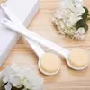 Cepillo de baño estilo japonés, cepillo exfoliante, cepillo para esquinas, cepillo de baño para el hogar con mango largo, rascador de espalda, cepillo para limpiar la espalda