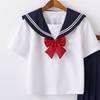 Uniforme Jk Blanco Ortodoxo de Dos Piezas Falda Estilo Básico Traje de Marinero Japonés Auténtico Falda Corta Negra Original de Dos Piezas Chica Mala