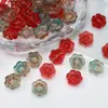Cuentas Dispersas de Hielo Transparente Estilo Antiguo, Cuentas de Vidrio con Flor en Degradado, Materiales para Cuentas de Pulseras DIY, Accesorios Hechos a Mano para Pendientes