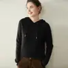 Nuevo Suéter de Cachemira con Capucha para Mujer Otoño/Invierno 2026, Suéter de Punto de Lana de Manga Larga, Suéter con Capucha Base